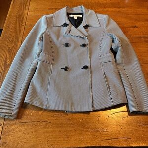 Nordstrom Navy and White Striped Blazer